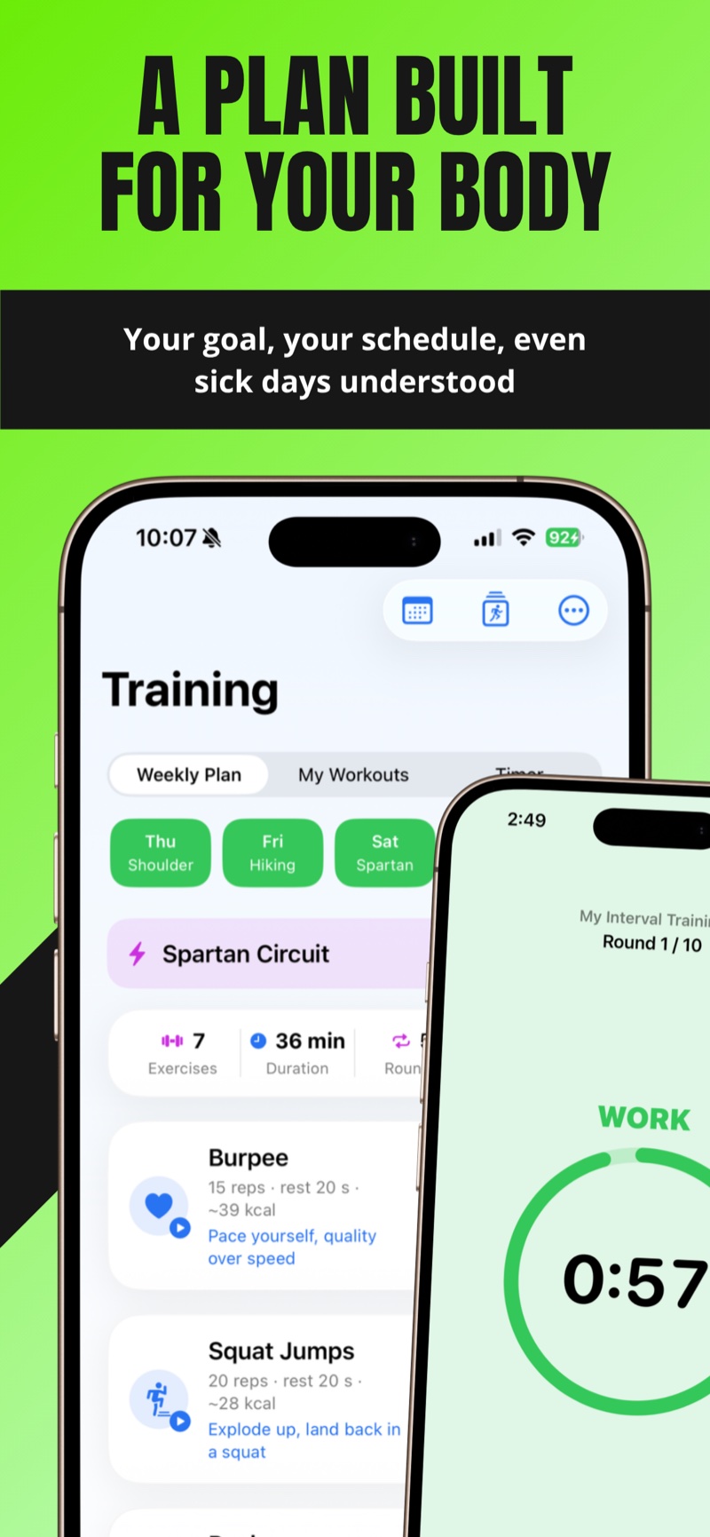 A plan built for your body